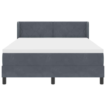 Boxspringbed met hoofdeinde Donkergrijs 200 x 160 cm Fluweel