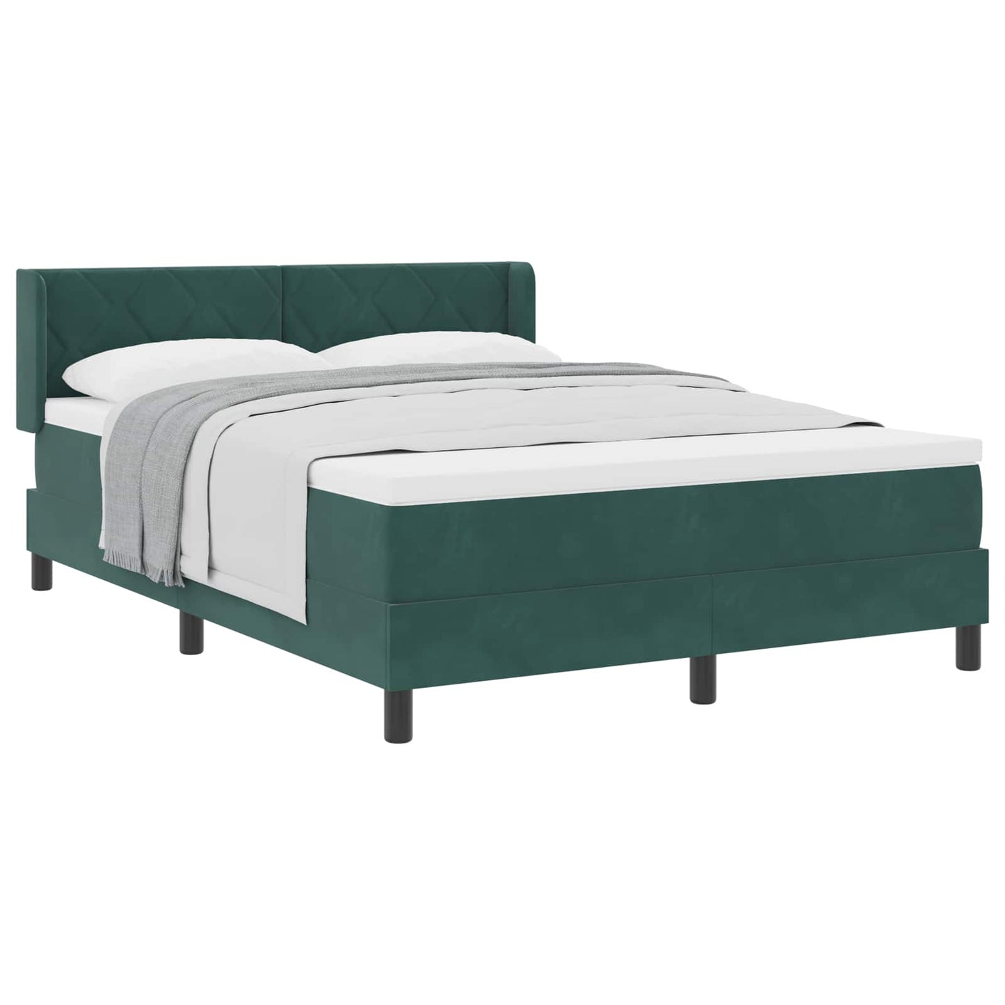 Boxspringbed met hoofdeinde Donkergroen 200 x 160 cm Fluweel