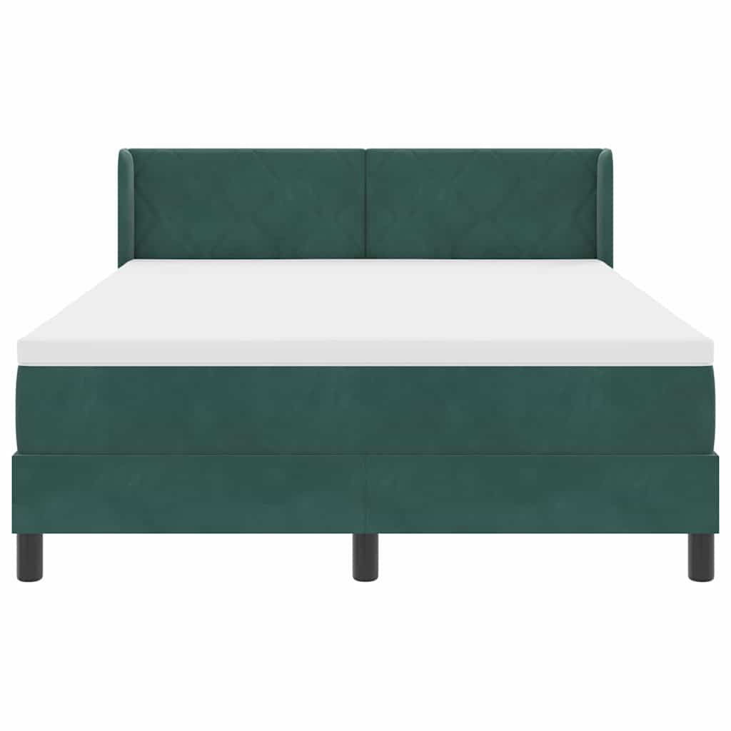 Boxspringbed met hoofdeinde Donkergroen 200 x 160 cm Fluweel