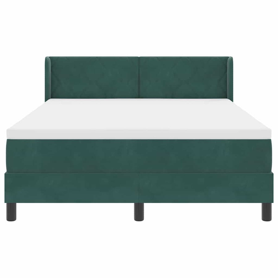 Boxspringbed met hoofdeinde Donkergroen 200 x 160 cm Fluweel