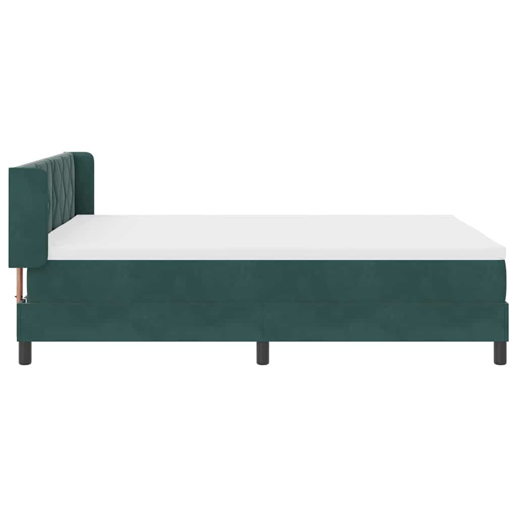Boxspringbed met hoofdeinde Donkergroen 200 x 160 cm Fluweel