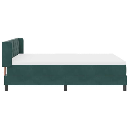 Boxspringbed met hoofdeinde Donkergroen 200 x 160 cm Fluweel