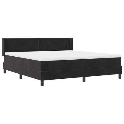Boxspringbed met hoofdeinde Zwart 200 x 180 cm Fluweel