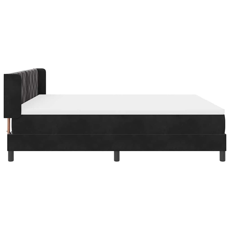 Boxspringbed met hoofdeinde Zwart 200 x 180 cm Fluweel