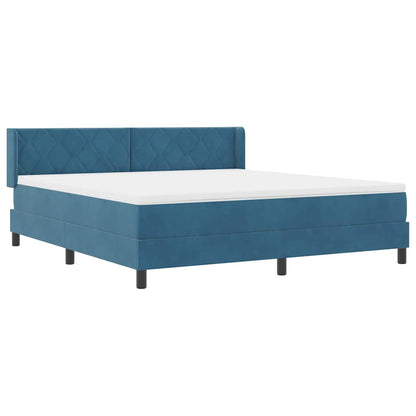 Boxspringbed met hoofdeinde Donkerblauw 200 x 180 cm Fluweel