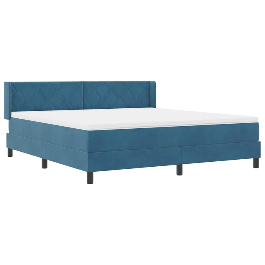 Boxspringbed met hoofdeinde Donkerblauw 200 x 180 cm Fluweel