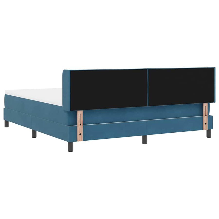 Boxspringbed met hoofdeinde Donkerblauw 200 x 180 cm Fluweel
