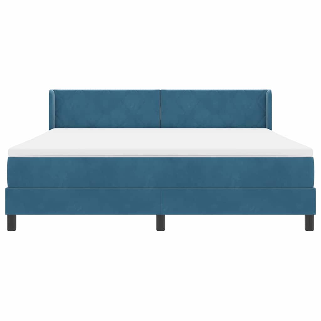 Boxspringbed met hoofdeinde Donkerblauw 200 x 180 cm Fluweel