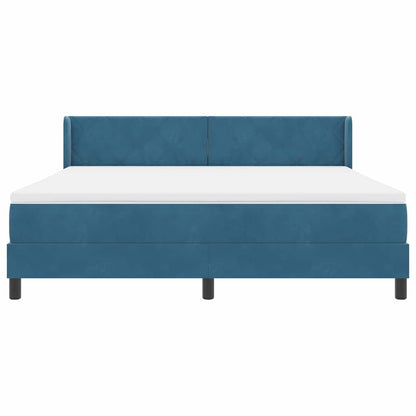 Boxspringbed met hoofdeinde Donkerblauw 200 x 180 cm Fluweel