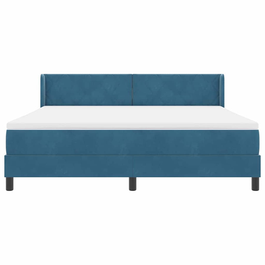 Boxspringbed met hoofdeinde Donkerblauw 200 x 180 cm Fluweel