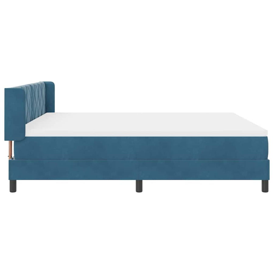 Boxspringbed met hoofdeinde Donkerblauw 200 x 180 cm Fluweel