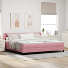 Boxspringbed 200x200 cm roze fluweel