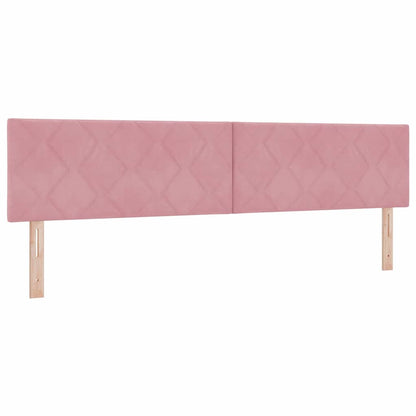 Boxspringbed met hoofdeinde Roze 200 x 200 cm Fluweel