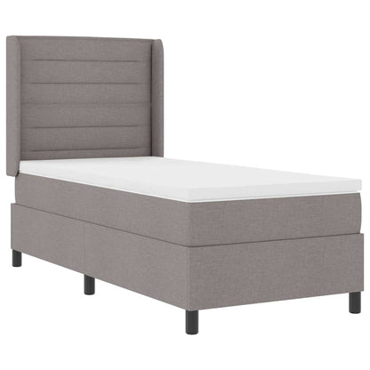 Boxspringbed met matras met hoofdeinde Taupe 200 x 80 cm Stof