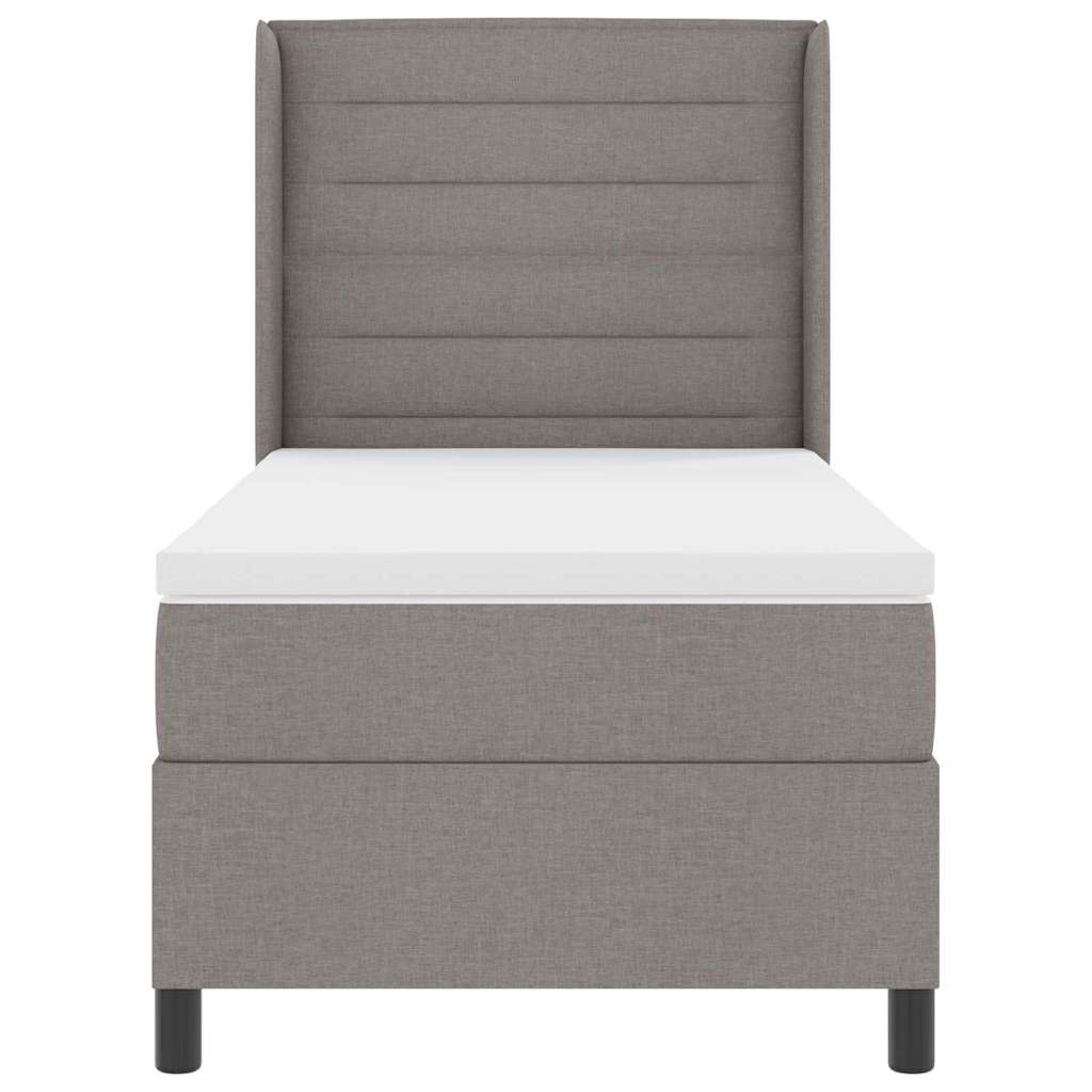 Boxspringbed met matras met hoofdeinde Taupe 200 x 80 cm Stof