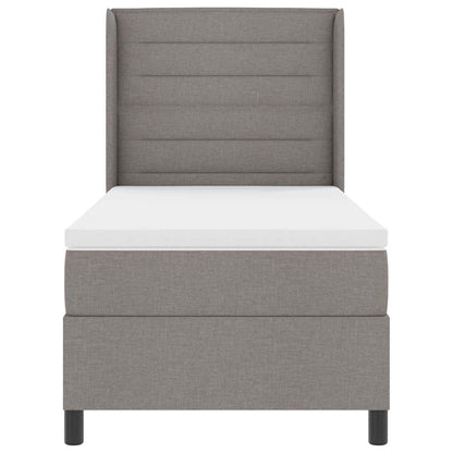 Boxspringbed met matras met hoofdeinde Taupe 200 x 80 cm Stof