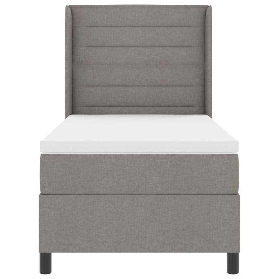 Boxspringbed met matras met hoofdeinde Taupe 200 x 80 cm Stof
