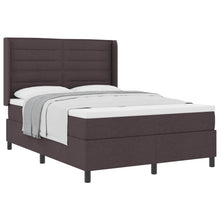 Boxspringbed met matras Donkerbruin 200 x 160 cm Stof