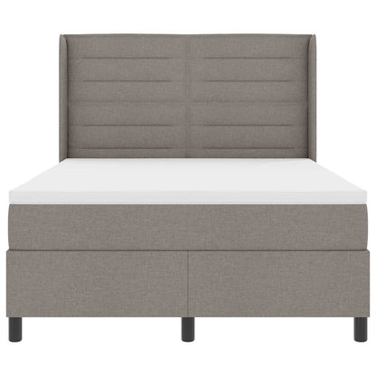 Boxspringbed met kussen met hoofdeinde Taupe 200 x 160 cm Stof