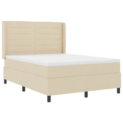 Boxspringbed met matras met hoofdeinde Crème 200 x 160 cm Stof