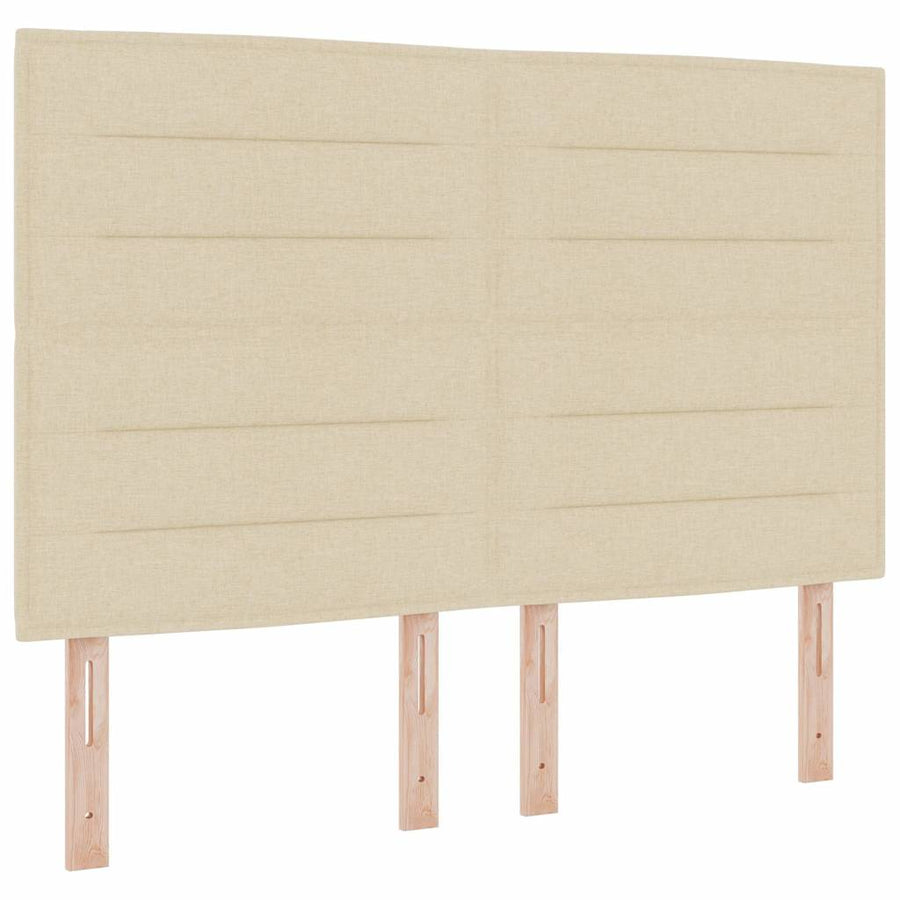 Boxspringbed met matras met hoofdeinde Crème 200 x 160 cm Stof