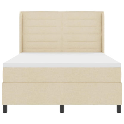 Boxspringbed met matras met hoofdeinde Crème 200 x 160 cm Stof