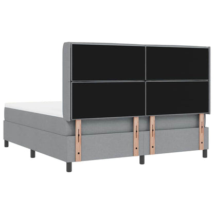 Boxspringbed met matras Lichtgrijs 200 x 180 cm Stof