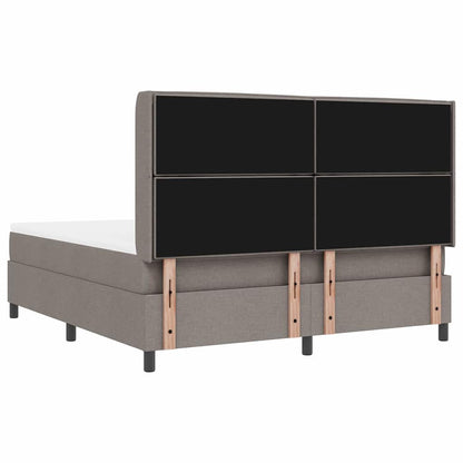 Boxspringbed met matras met hoofdeinde Taupe 200 x 180 cm Stof