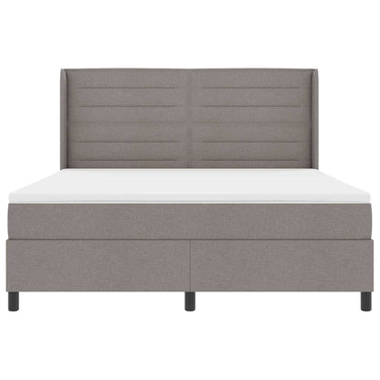 Boxspringbed met matras met hoofdeinde Taupe 200 x 180 cm Stof