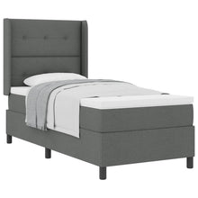 Boxspringbed met kussen Donkergrijs 200 x 100 cm Stof