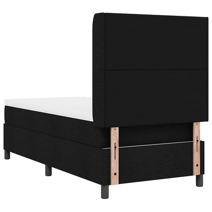 Boxspringbed met kussen met hoofdeinde Zwart 200 x 100 cm Stof