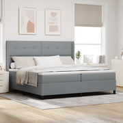 Boxspringbed lichtgrijs 200x200 cm