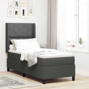 Boxspringbed 200x80 cm donkergrijs met matras