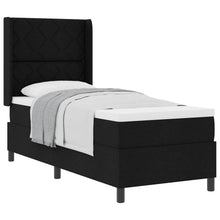 Boxspringbed met kussen met hoofdeinde Zwart 200 x 80 cm Stof