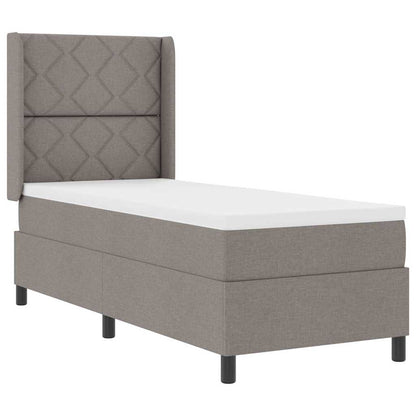 Boxspringbed met kussen met hoofdeinde Taupe 200 x 80 cm Stof