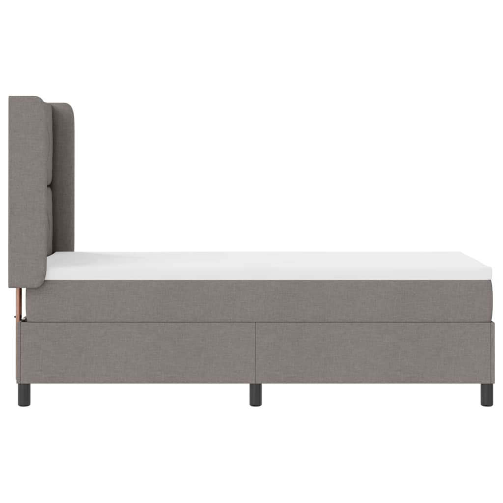 Boxspringbed met kussen met hoofdeinde Taupe 200 x 80 cm Stof