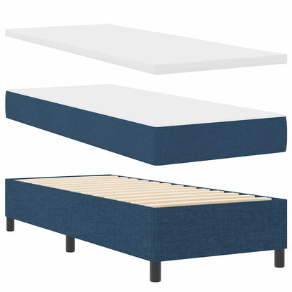Boxspringbed met kussen met hoofdeinde Blauw 200 x 80 cm Stof