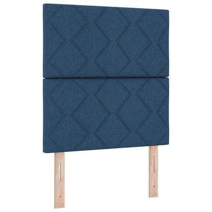 Boxspringbed met kussen met hoofdeinde Blauw 200 x 80 cm Stof