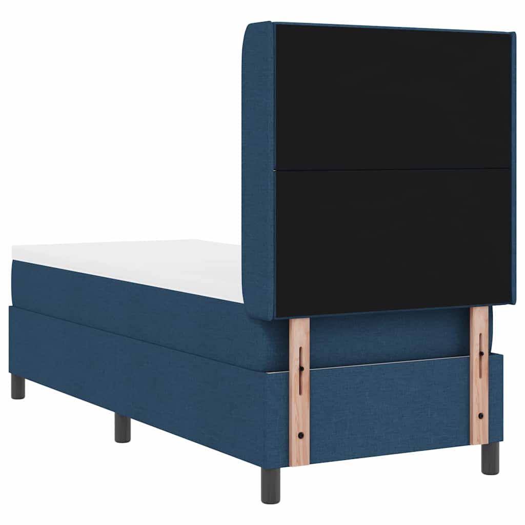 Boxspringbed met kussen met hoofdeinde Blauw 200 x 80 cm Stof