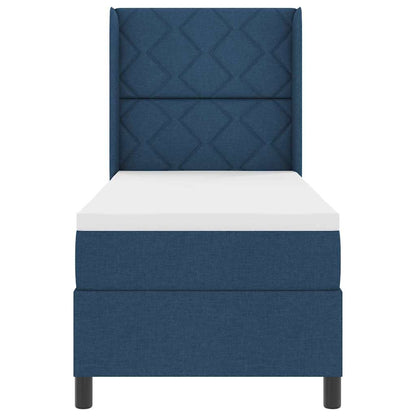 Boxspringbed met kussen met hoofdeinde Blauw 200 x 80 cm Stof