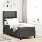 Boxspringbed 190x90 cm donkergrijs pocketvering