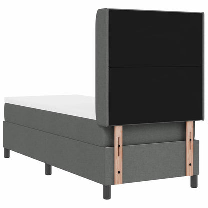 Boxspringbed met kussen Donkergrijs 190 x 90 cm Stof