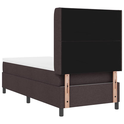 Boxspringbed met kussen Donkerbruin 200 x 90 cm Stof