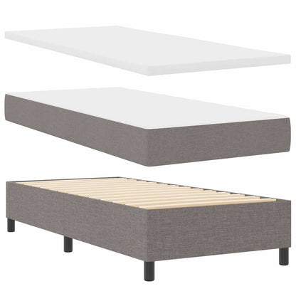 Boxspringbed met kussen met hoofdeinde Taupe 200 x 100 cm Stof