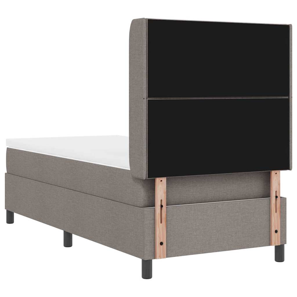 Boxspringbed met kussen met hoofdeinde Taupe 200 x 100 cm Stof
