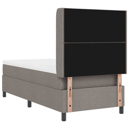 Boxspringbed met kussen met hoofdeinde Taupe 200 x 100 cm Stof