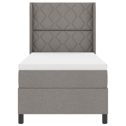Boxspringbed met kussen met hoofdeinde Taupe 200 x 100 cm Stof