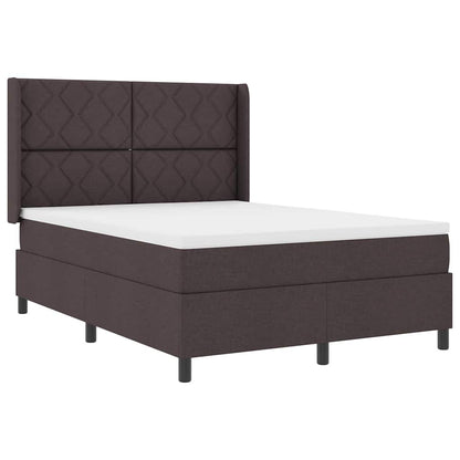 Boxspringbed met kussen Donkerbruin 190 x 140 cm Stof