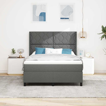 Boxspringbed met matras Donkergrijs 200 x 160 cm Stof