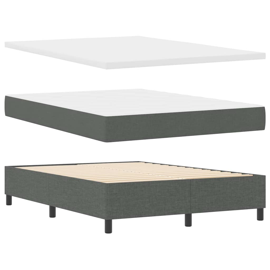 Boxspringbed met matras Donkergrijs 200 x 160 cm Stof